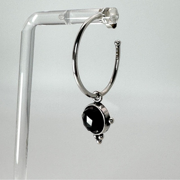 Pandora Compose Melanite Earring Pendant 925 ALE 290627ME Retired - Picture 6 of 15